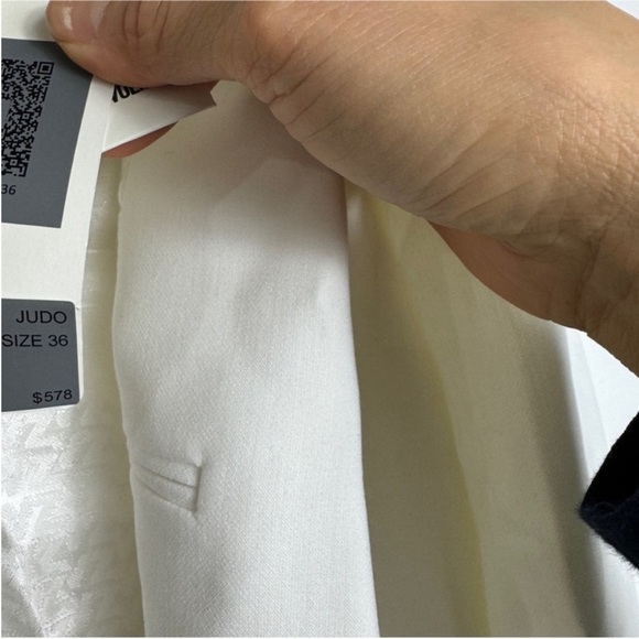 Zadig & Voltaire off-white "Art is Truth" rhinestone embellished blazer NEW - Picture 4 of 14